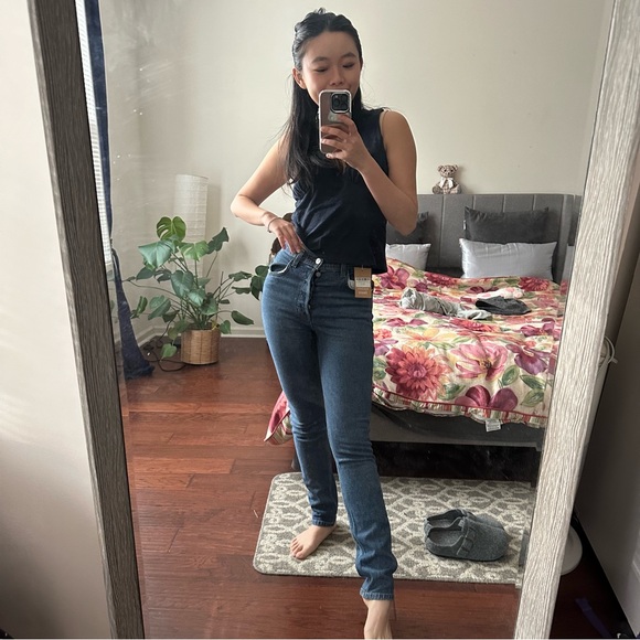 NWT REFORMATION Serena High Waist Skinny Jeans In Kasai - Size 24 (orig $98) - Picture 2 of 6